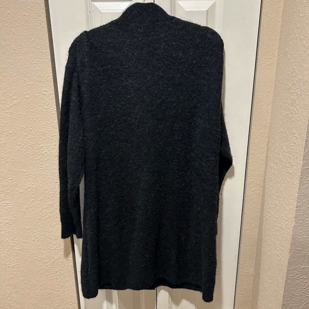 Everlane The Oversized Alpaca Pocket Cardigan Black Heather , Large - Picture 5 of 7